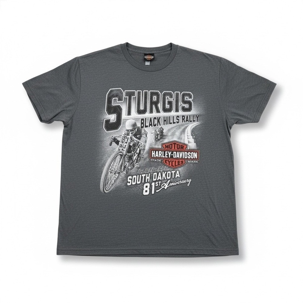 Harley Davidson Sturgis 81st Anniversary 2021 Black Hills Rally Tee XL